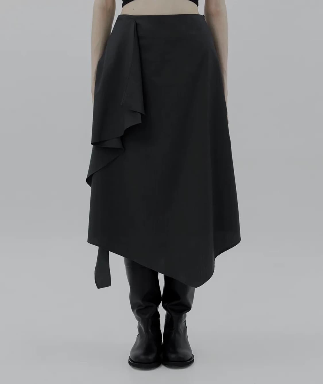 트리밍버드 Drape Long Skirt [ Charcoal ] 상품이미지1