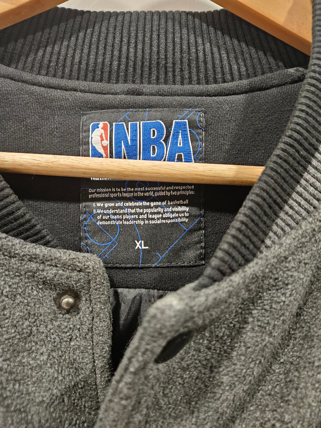 NBA 브루클린 네츠 플리스 바시티 자켓 상품이미지2