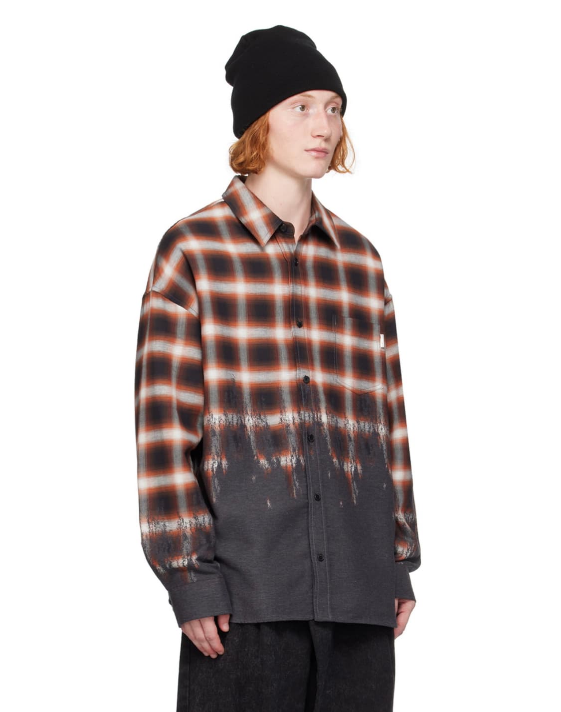 준지 24fw 보더 체크셔츠 브라운 48 상품이미지4