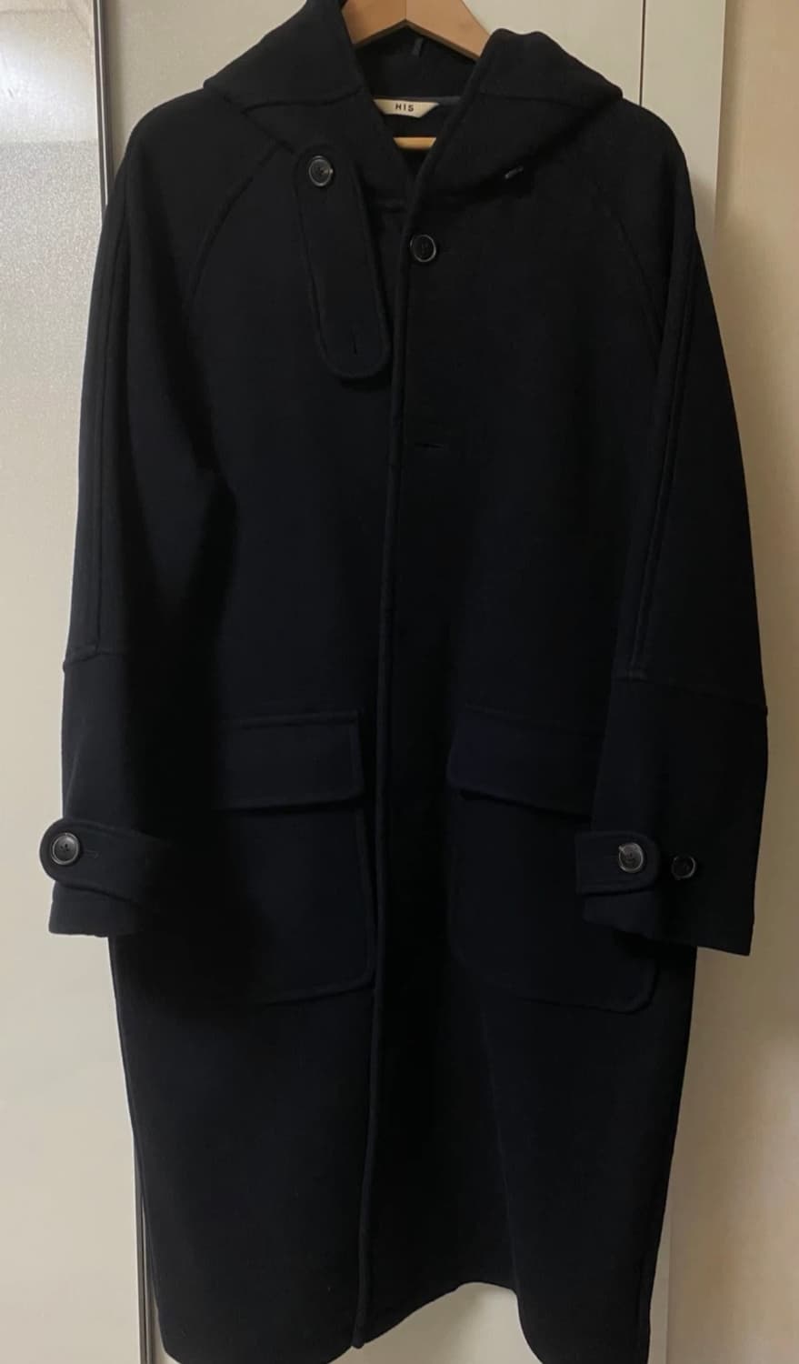 해지스 his 후드 롱 더플 코트 상품이미지1