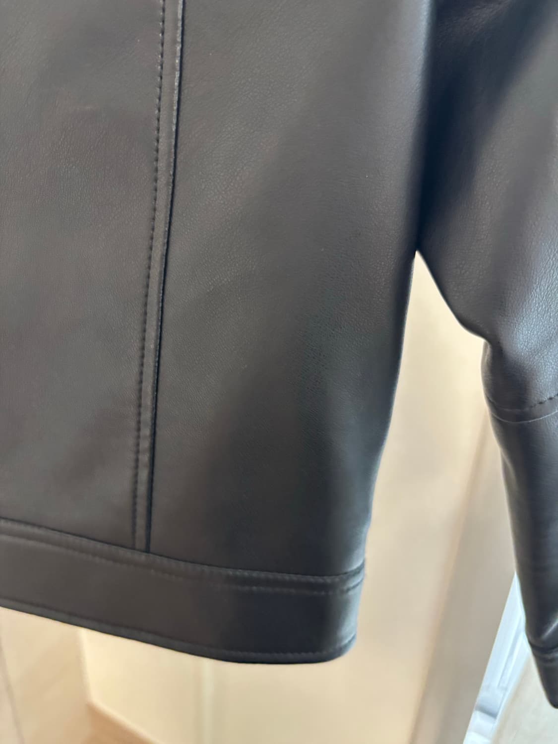 자라 키즈 블랙 레더 라이더 자켓 상품이미지4