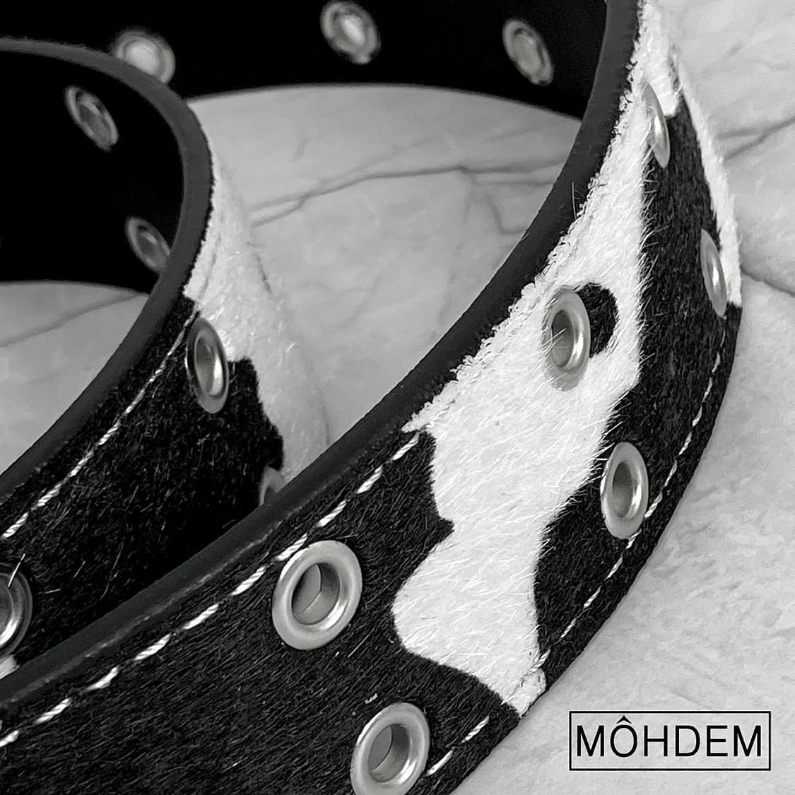 [Unisex] 카우 레오파드 송치털 웨스턴 롱 벨트 상품이미지10