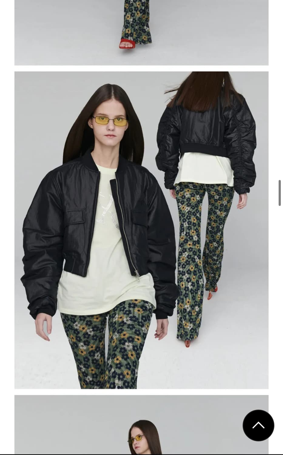 포이어 SHINING NYLON BOMBER JACKET BLACK 상품이미지2
