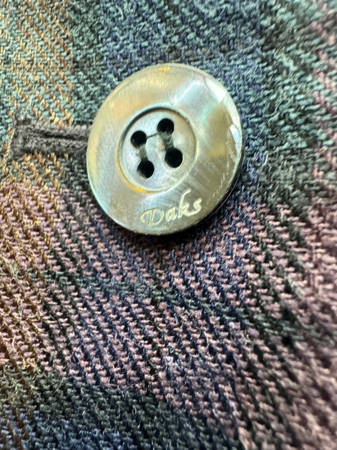 닥스x로버트 콜라보 노블 실크/마혼방 체크 자켓 95(M) 상품이미지2