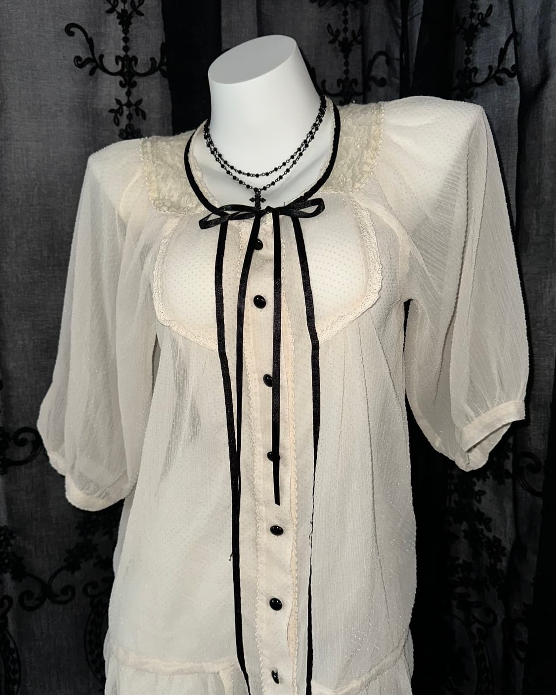 lovely ribbon blouse 상품이미지2