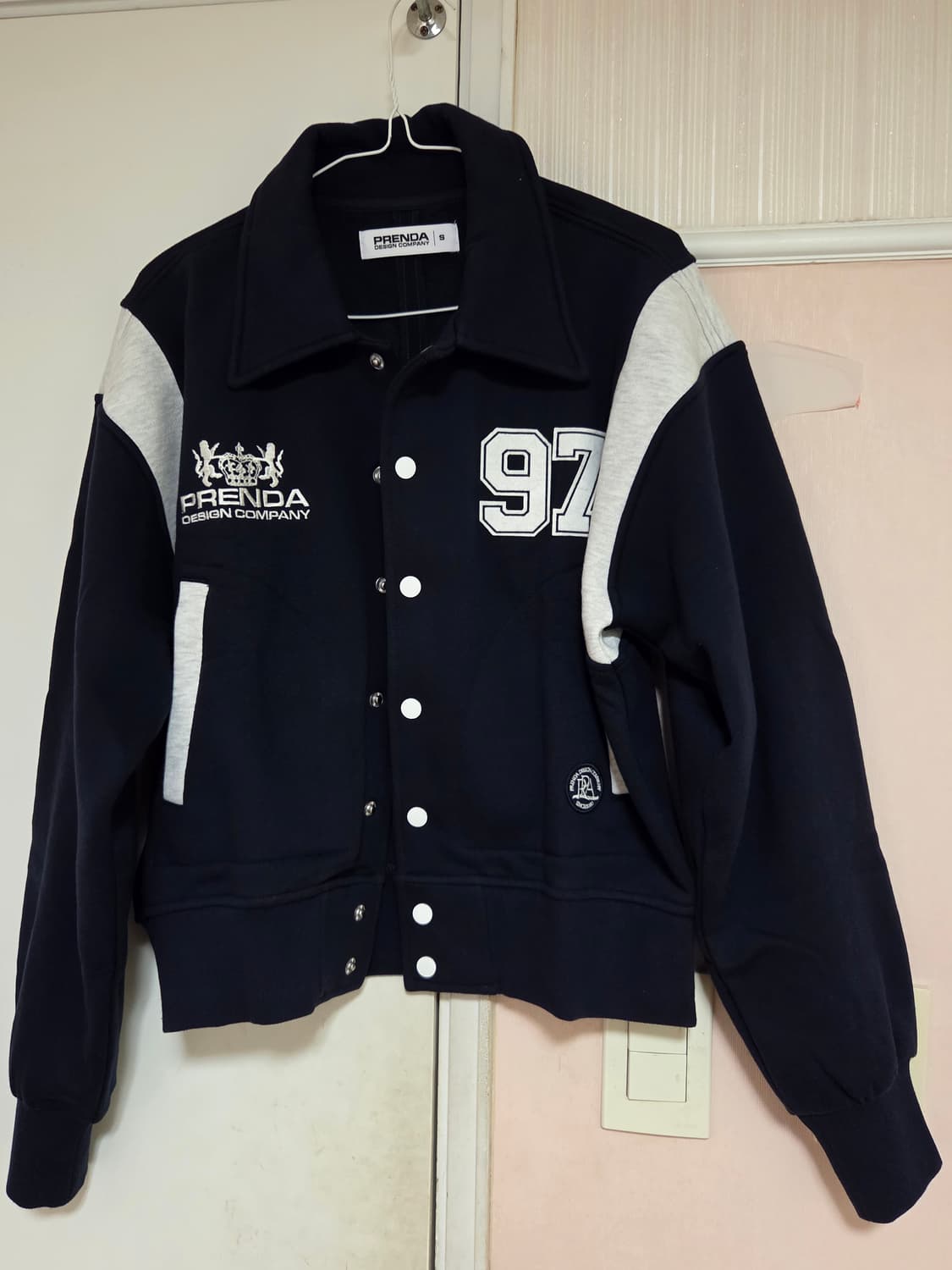 프렌다 바시티 자켓 네이비 S (기모 O) 상품이미지1