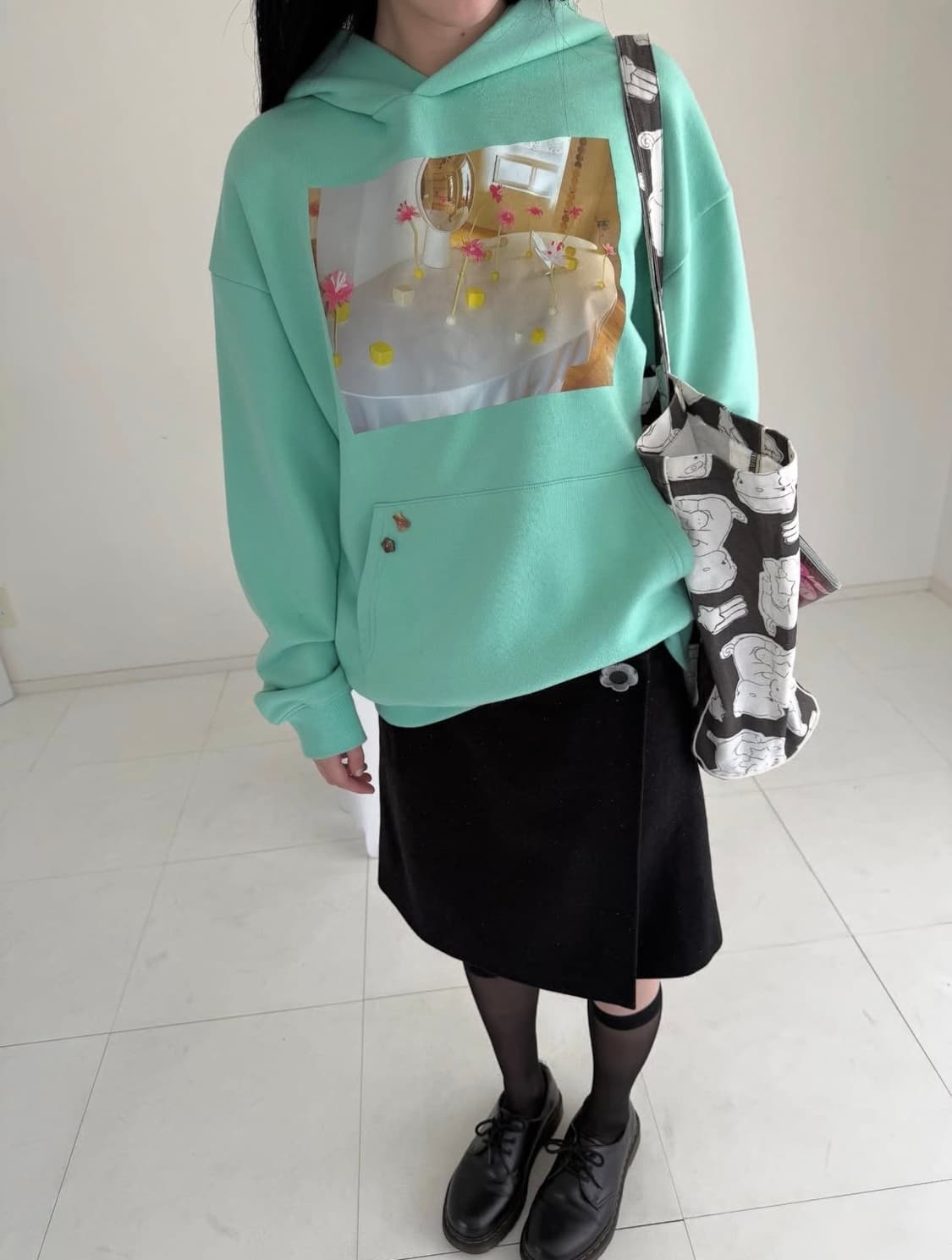 naviverse 나비버스 모카 민트 후드티 상품이미지3