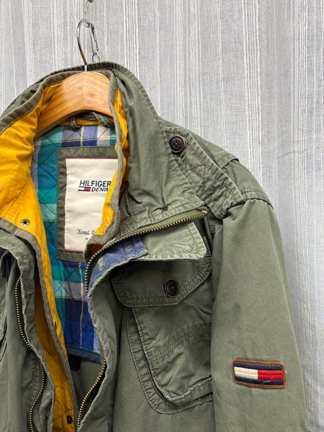타미힐피거 포켓 패치로고 카키 야상 자켓 상품이미지6