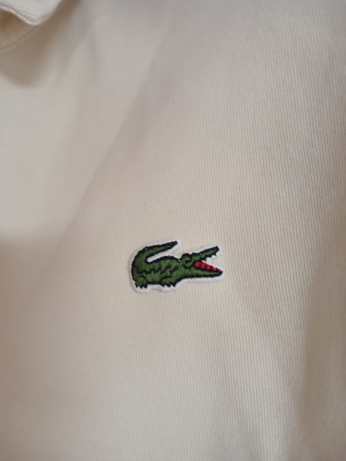 라코스테 아이보리 하프집업 탑 5사이즈(105) 상품이미지4