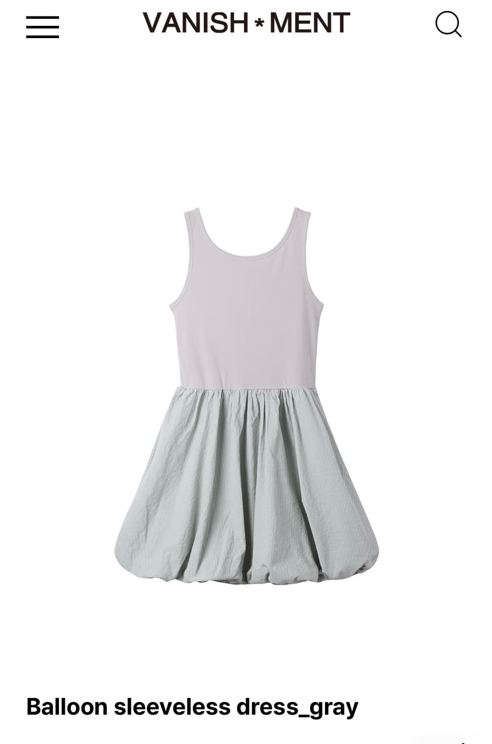 바니쉬먼트 Balloon sleeveless dress 나시 드레스 상품이미지1