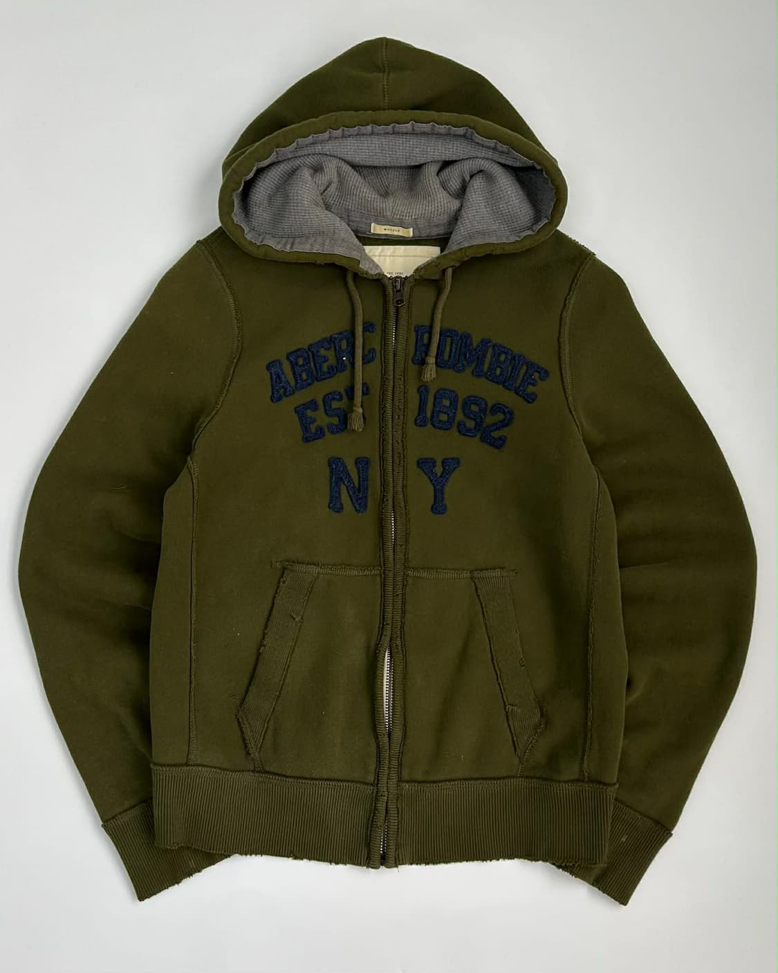 [XL] 아베크롬비 카키 아치로고 후드집업 상품이미지1