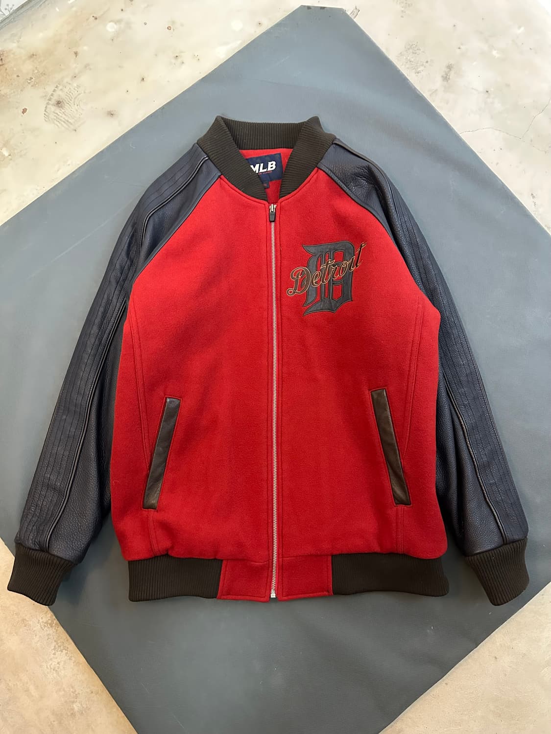 Mlb detroit leather bomber 100-105 상품이미지2