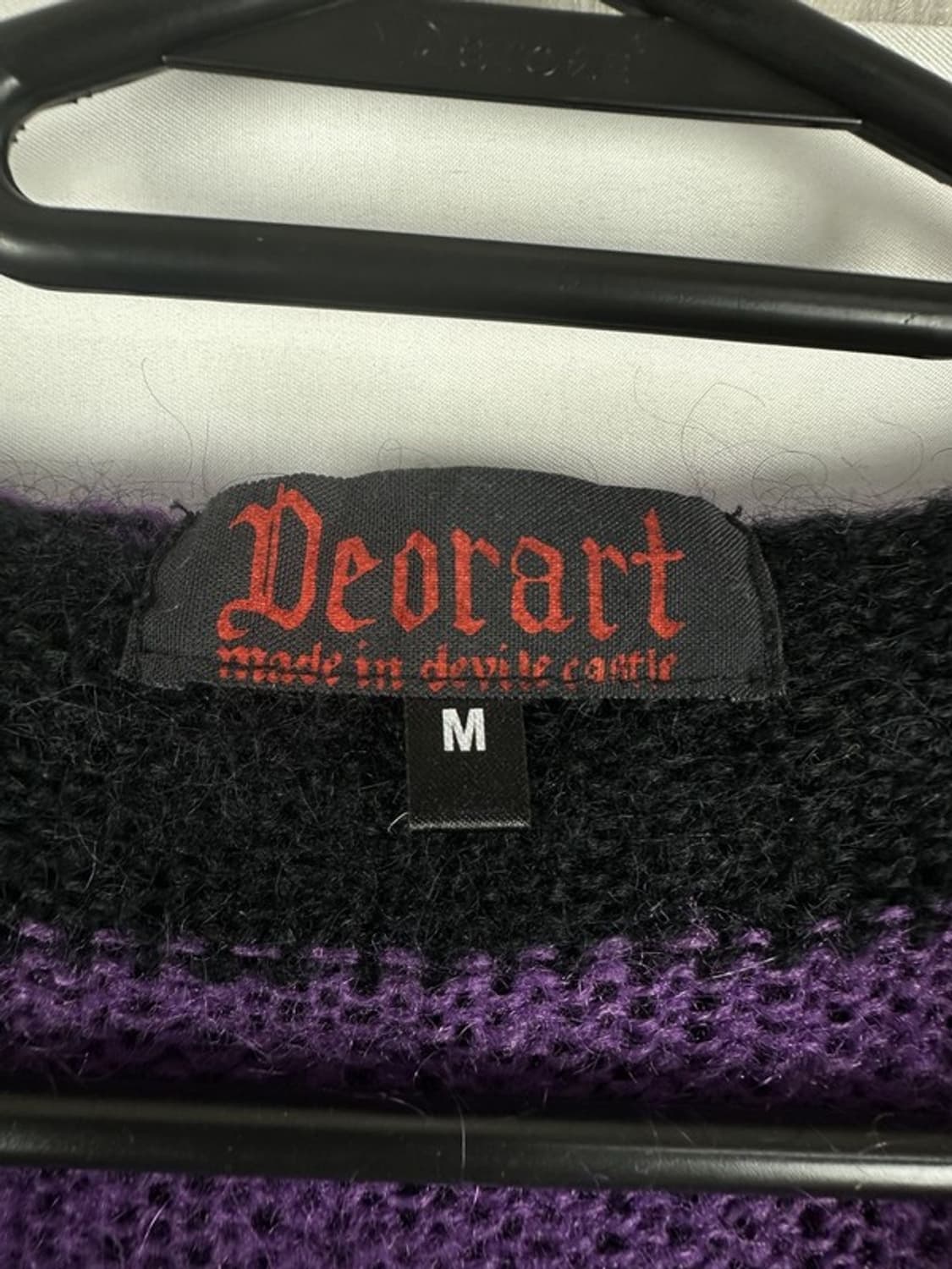 [M] DEORART 고딕펑크 고스 모헤어 니트집업 상품이미지3