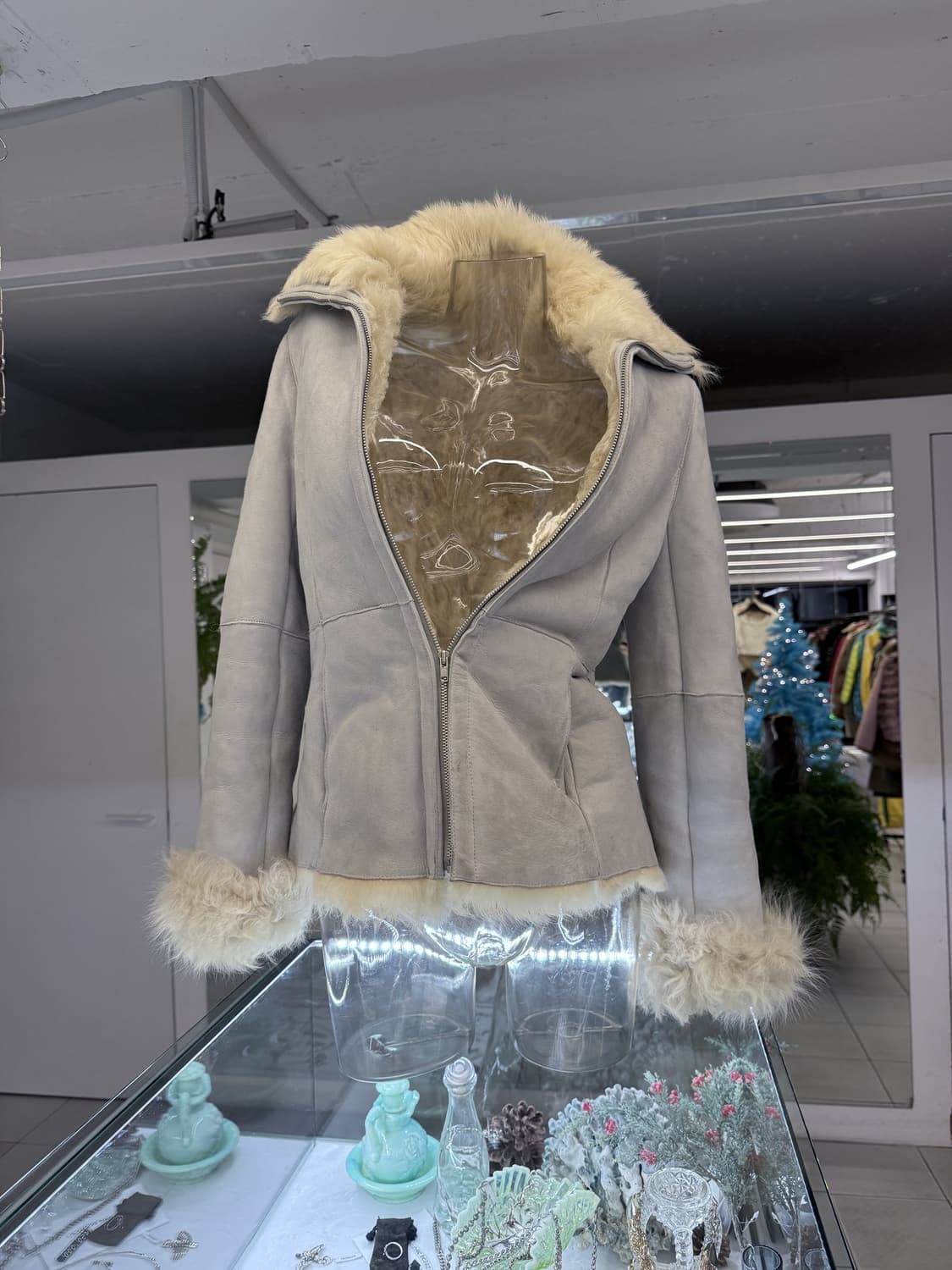 real leather shearling jacket 상품이미지1