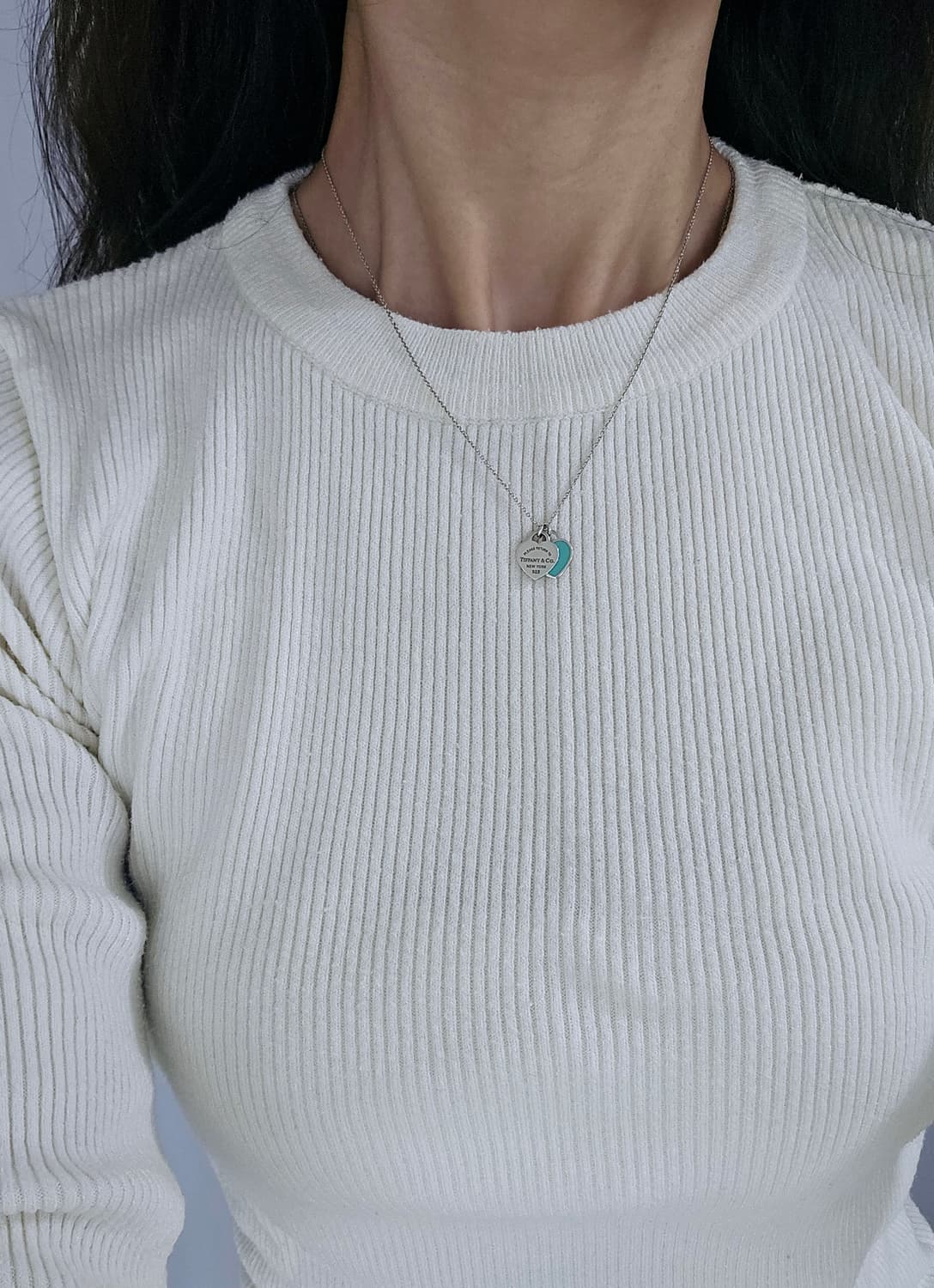 티파니앤코 리턴투 더블하트 민트 미니 목걸이[정품/풀박스] 상품이미지7