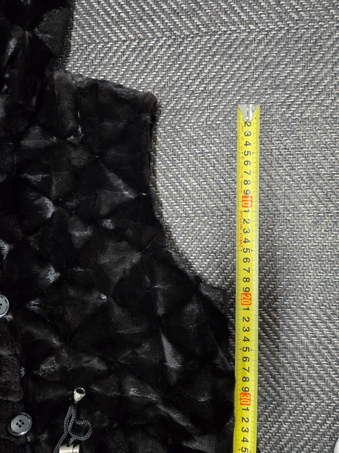 루치아노 오네스티 밍크 양면 깎은다이아몬드 패턴 후드밍크베스트 밍크롱조끼 상품이미지8