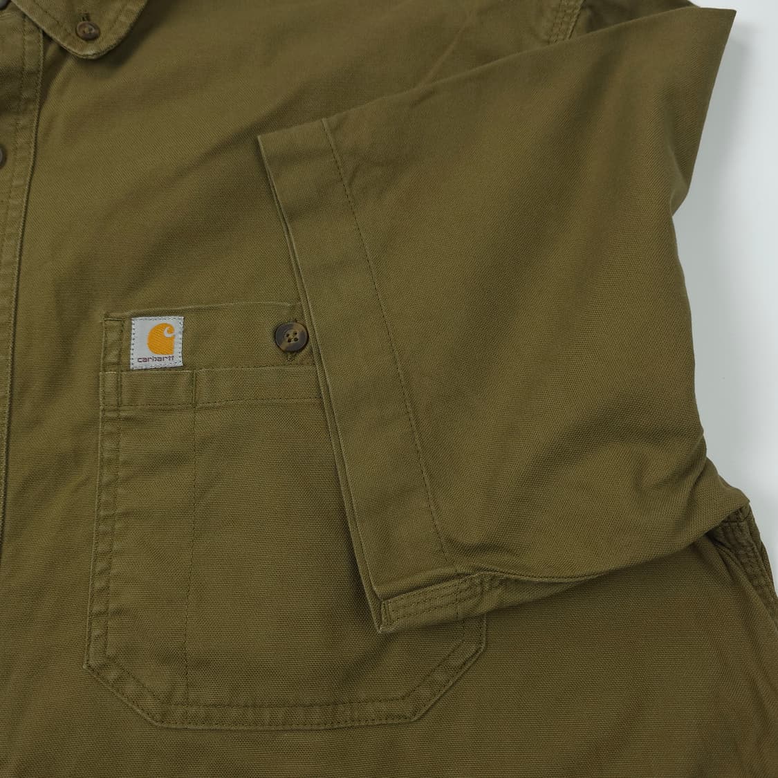 칼하트 릴렉스드핏 반팔 워크셔츠 브라운 (L) 상품이미지3