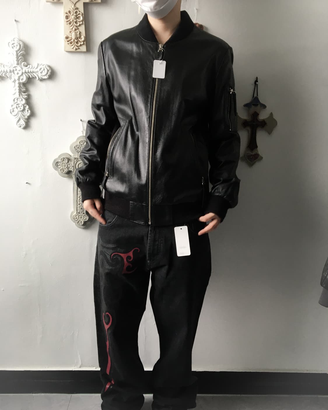 lamb Leather bomber jacket 상품이미지6