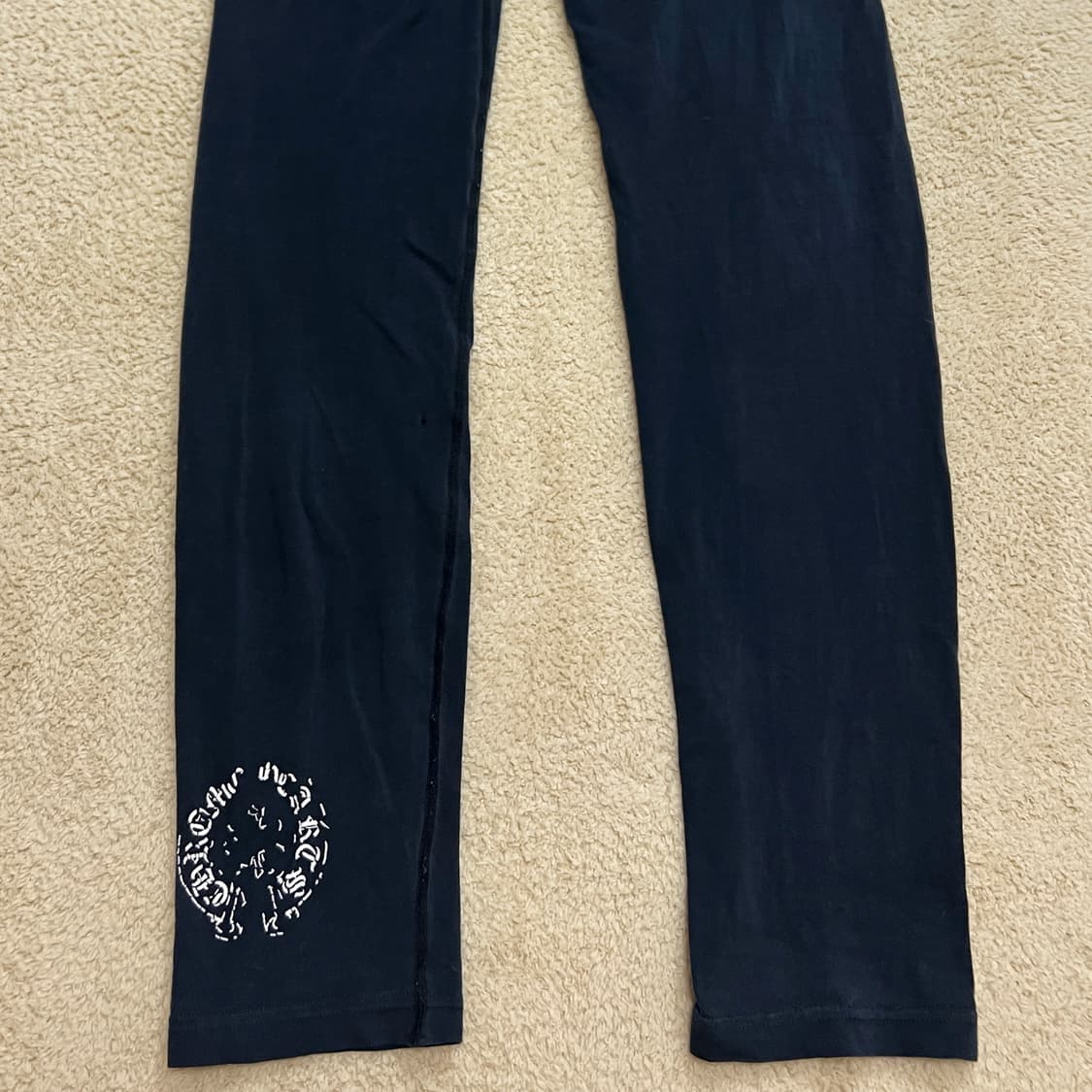 크롬하츠 홀스슈 로고 레깅스 블랙 상품이미지4