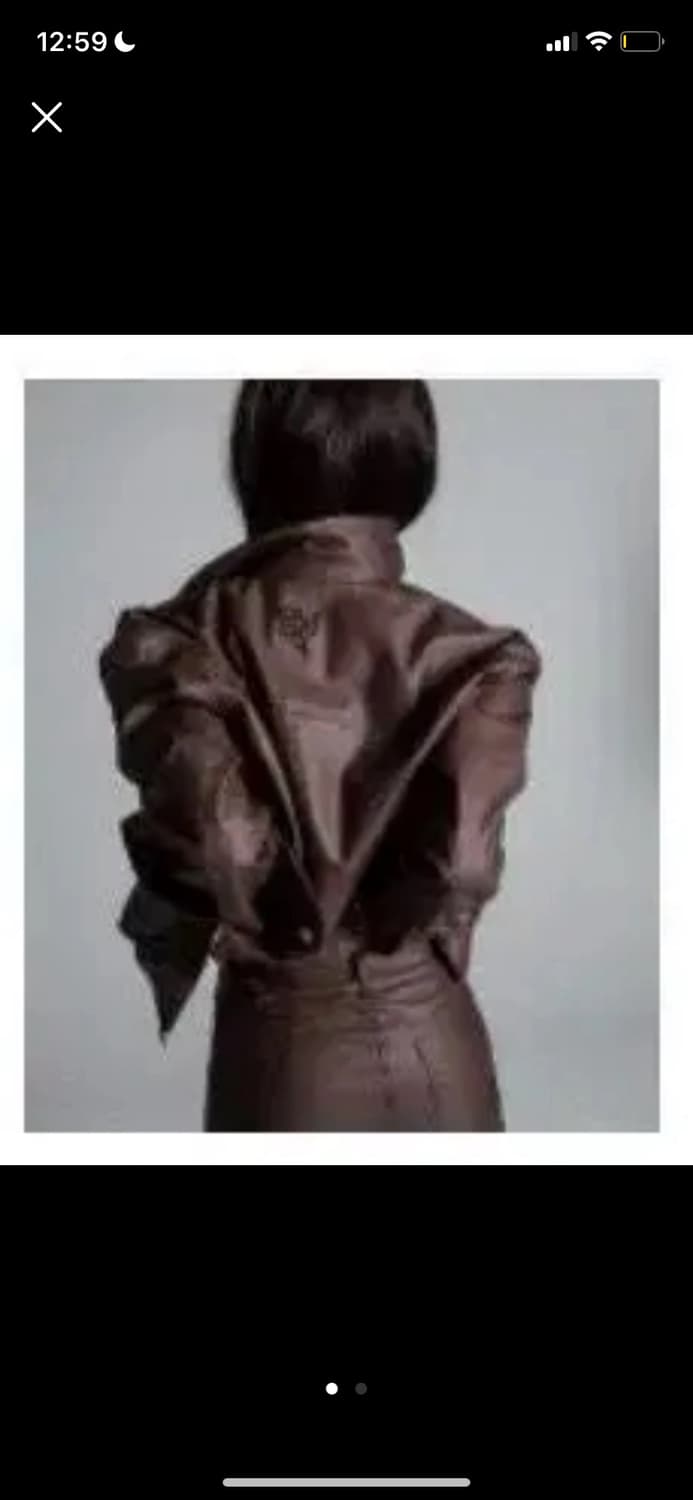 김미더영 크랙자켓 브라운 상품이미지1