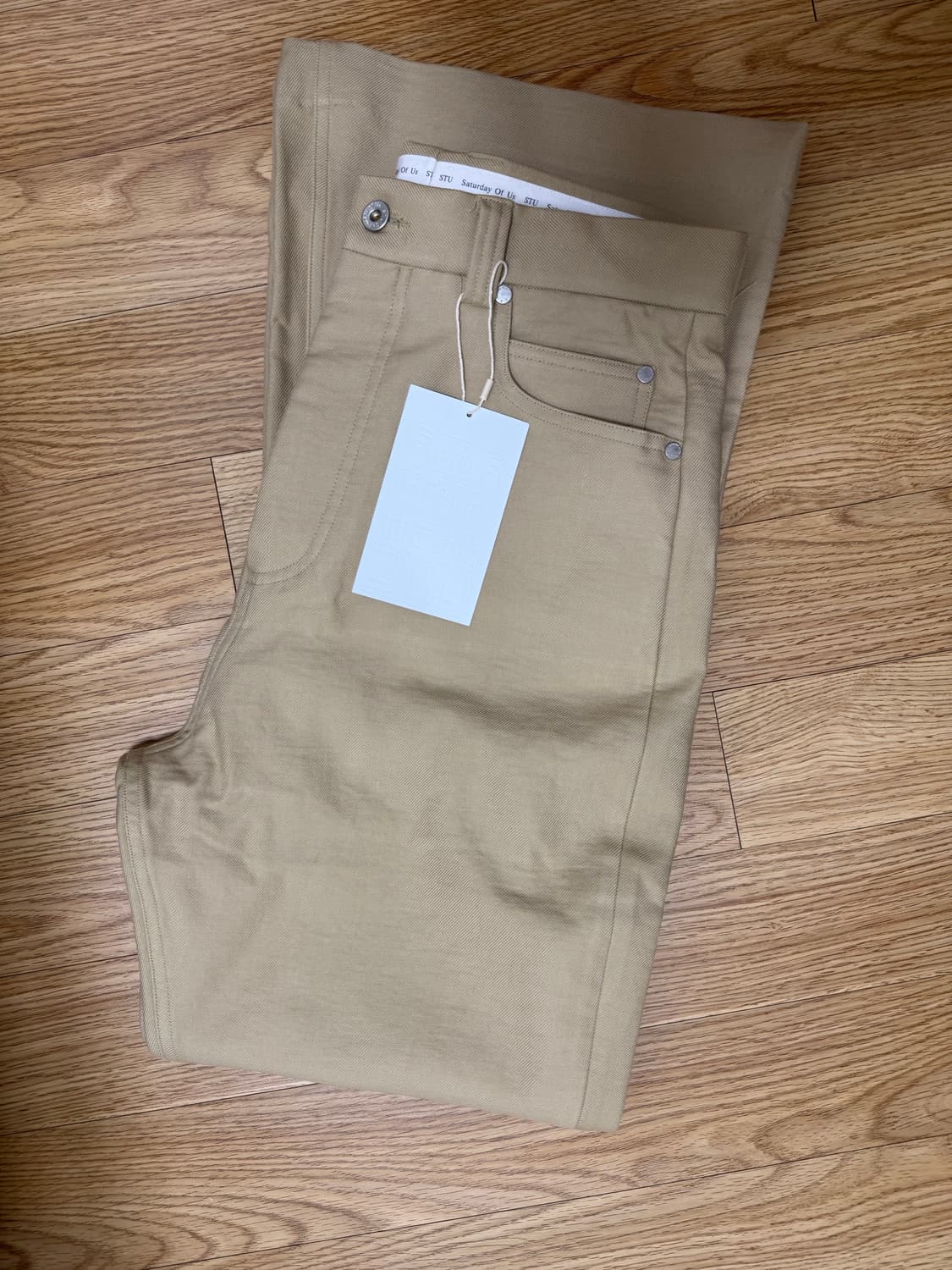 Stu office 베이지 코튼 팬츠 s 새상품 상품이미지2