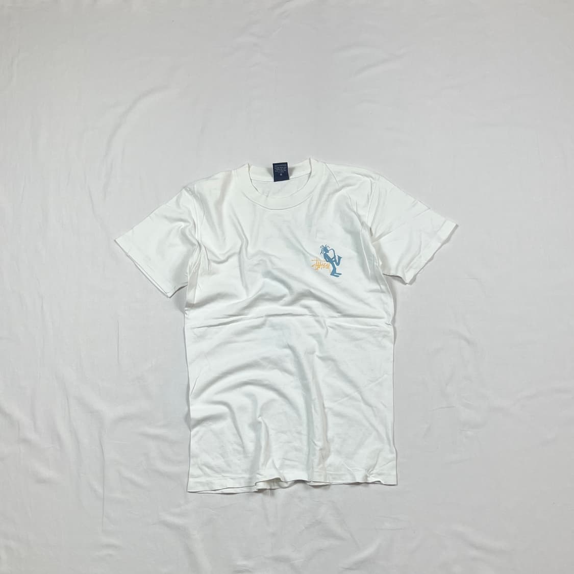 90‘s 스투시 stussy 쉐도우맨 드레드락 색소폰 반팔티 상품이미지2