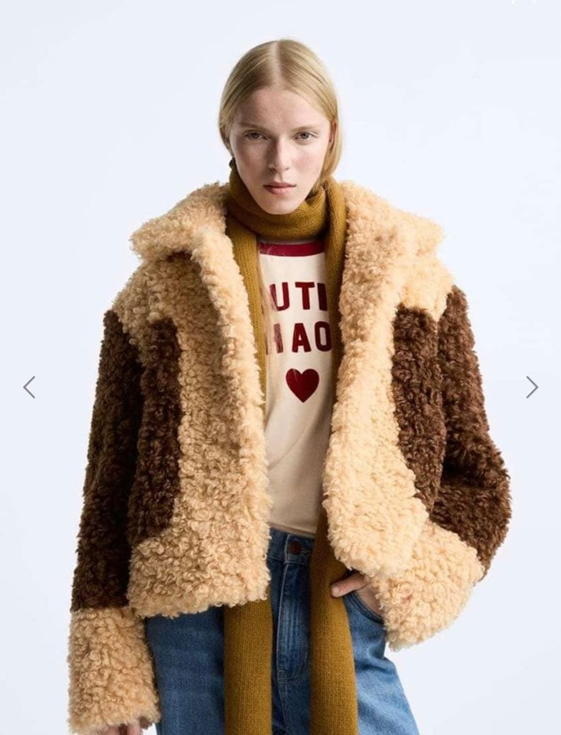 [S] 자라 x 해리 램버트 포우 퍼 자켓 브라운 상품이미지1