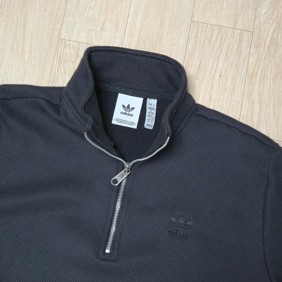 아디다스 와플 하프 집업 블랙 XL 상품이미지2