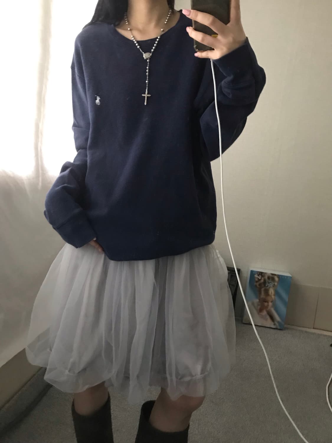 폴로 네이비 와플 롱슬리브 상품이미지6