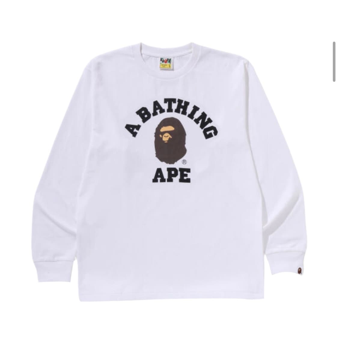 베이프 화이트 롱슬리브 티셔츠 L 상품이미지1