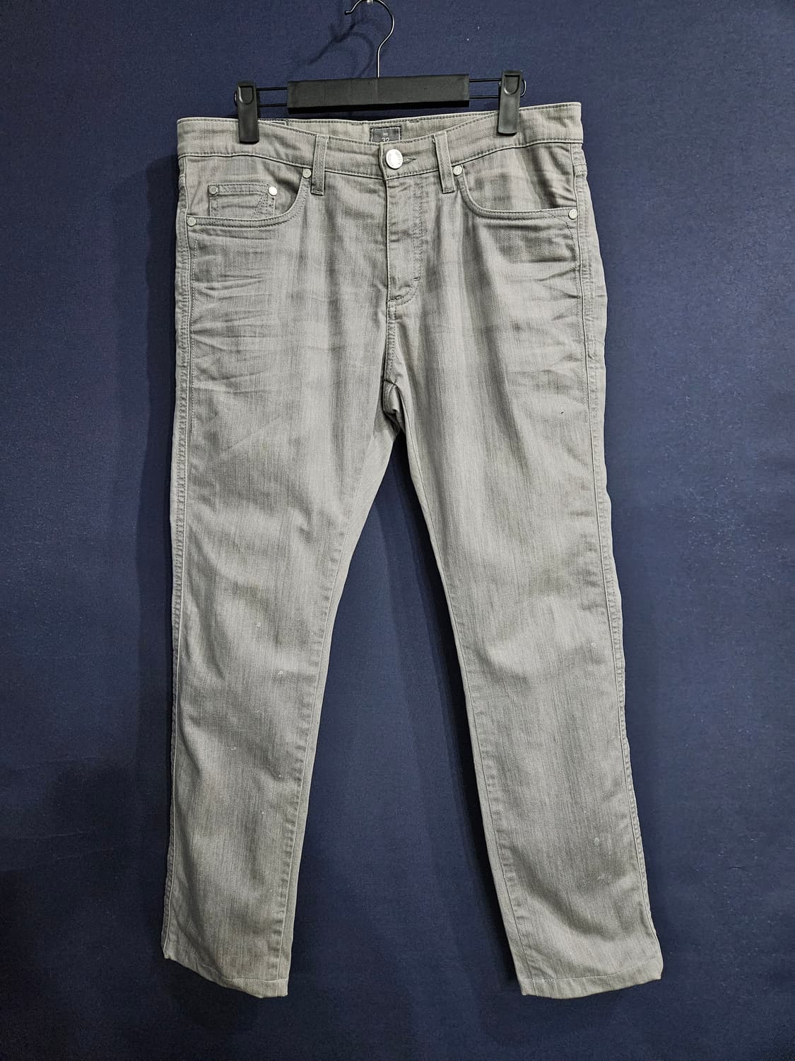 지 제냐 그레이 남성 슬림핏 허리 32 데님팬츠  상품이미지1