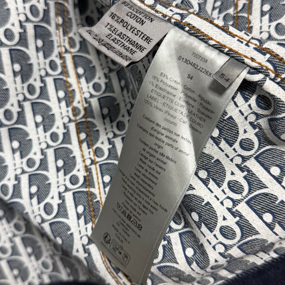 [S+급/54] 디올 오블리크 데님 트러커 청자켓 상품이미지7