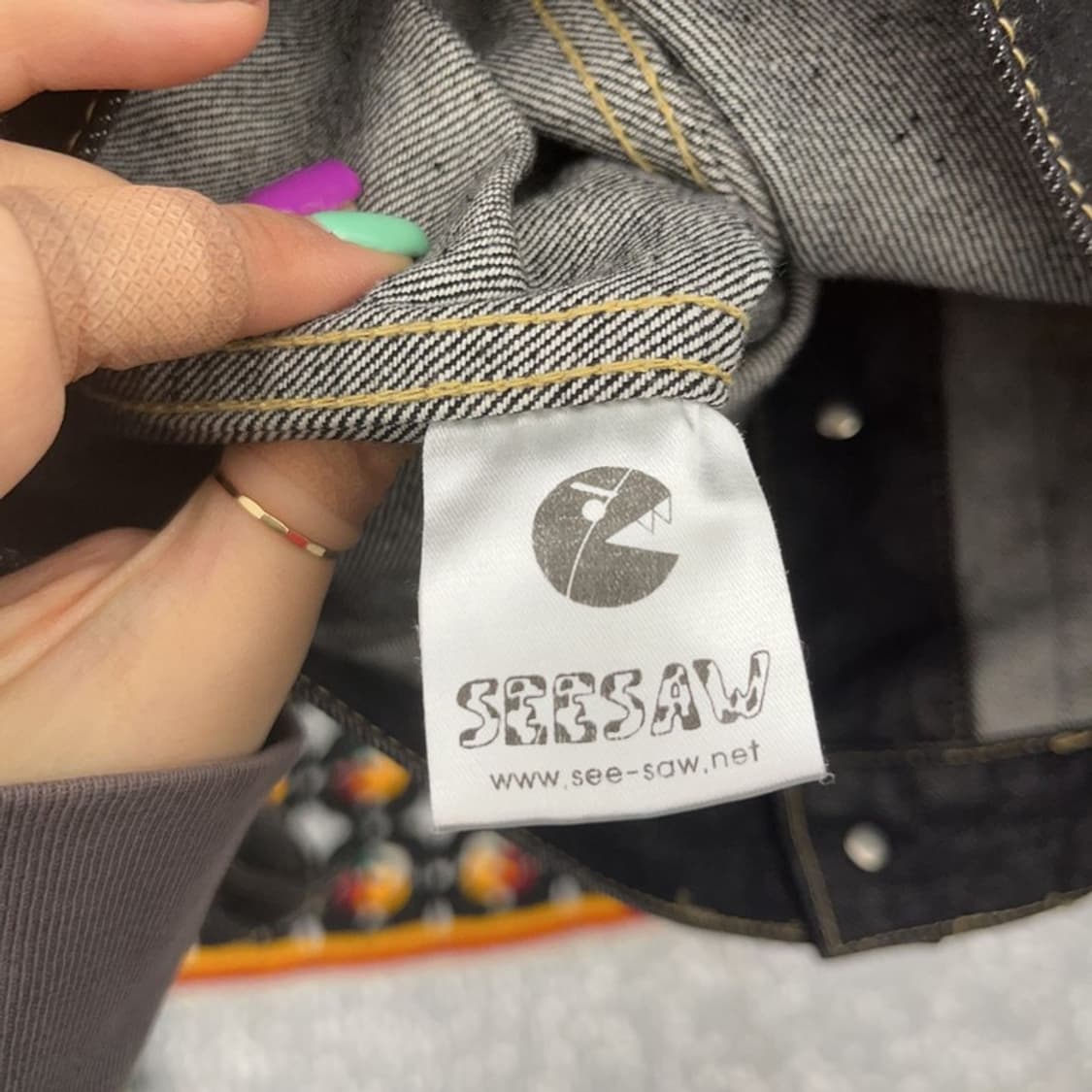 빈티지 올드스쿨 에스닉 트러커 데님 청자켓 M C06664 상품이미지6