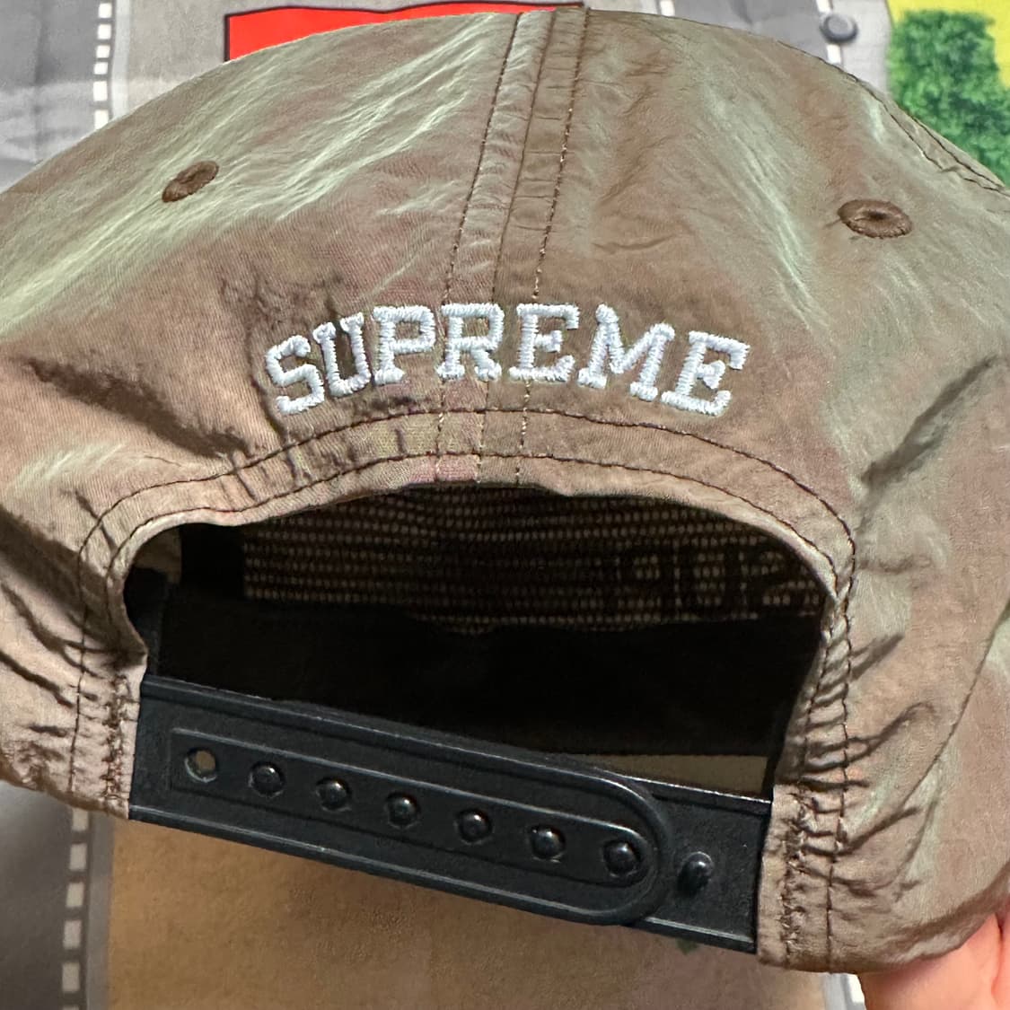 슈프림 모션 로고 5패널 캡 올리브 16SS 상품이미지6