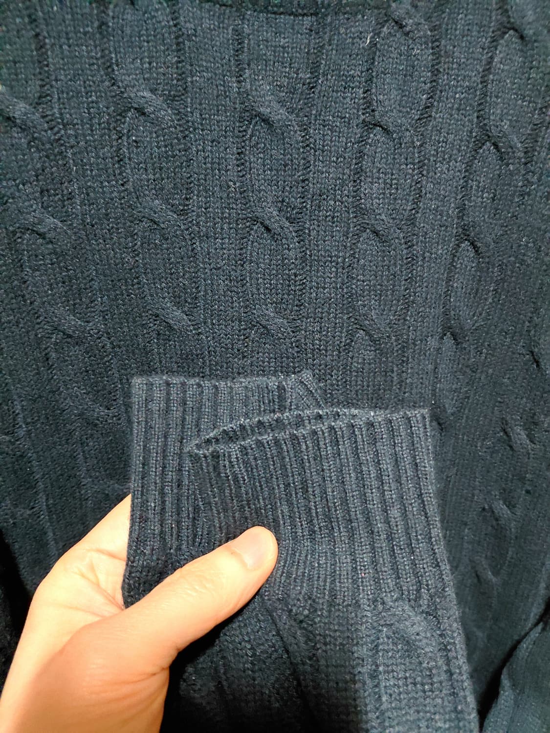 [리디아바인]울100 케이블 니트 M(100)사이즈 상품이미지6