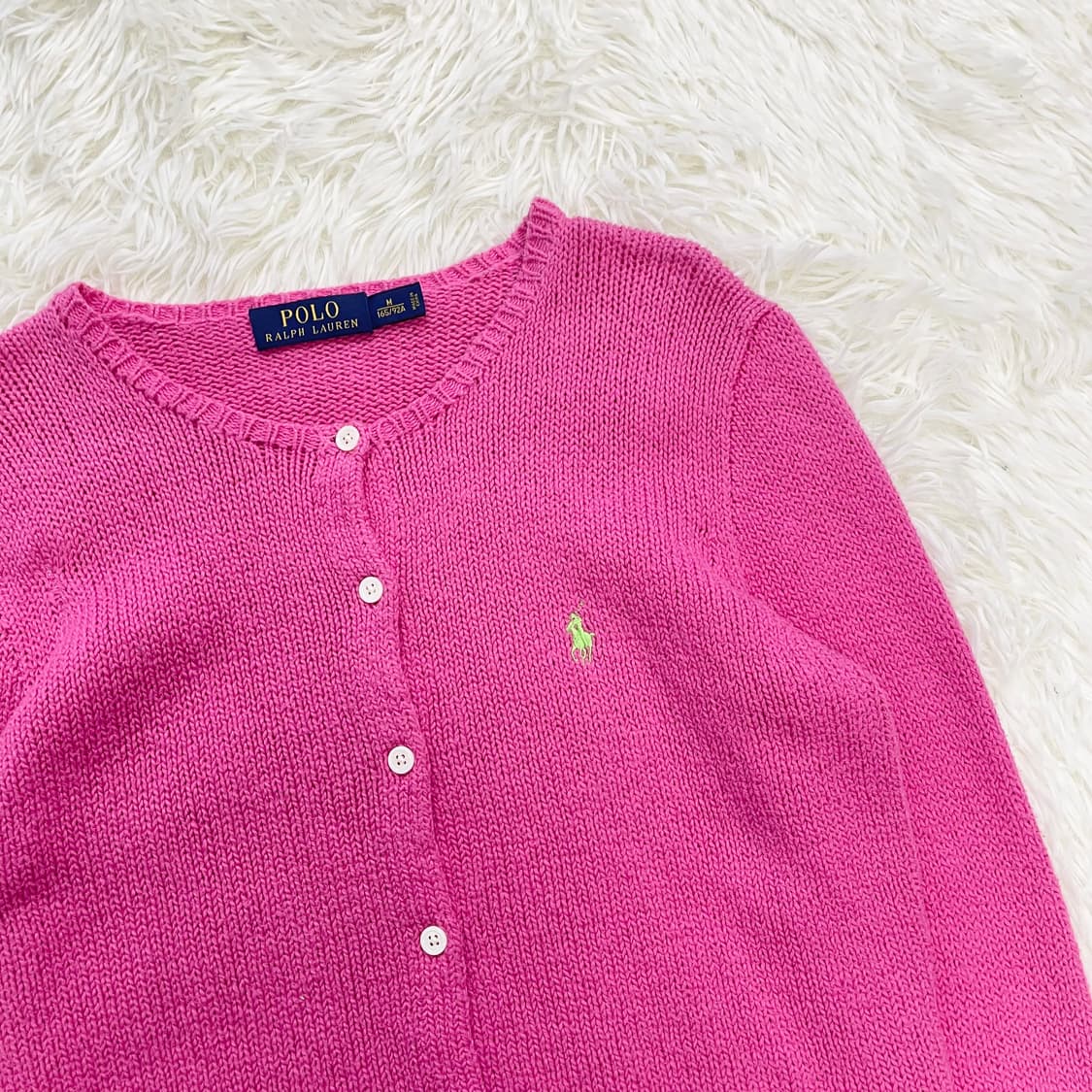 폴로 랄프로렌 포니 로고 코튼 라운드 가디건 니트 상품이미지3