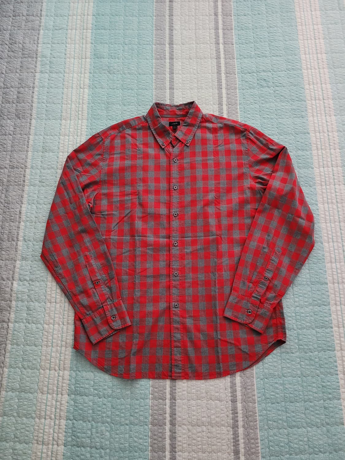 제이크루 J crew. 레드블록 체크셔츠. XL 105사이즈 상품이미지1