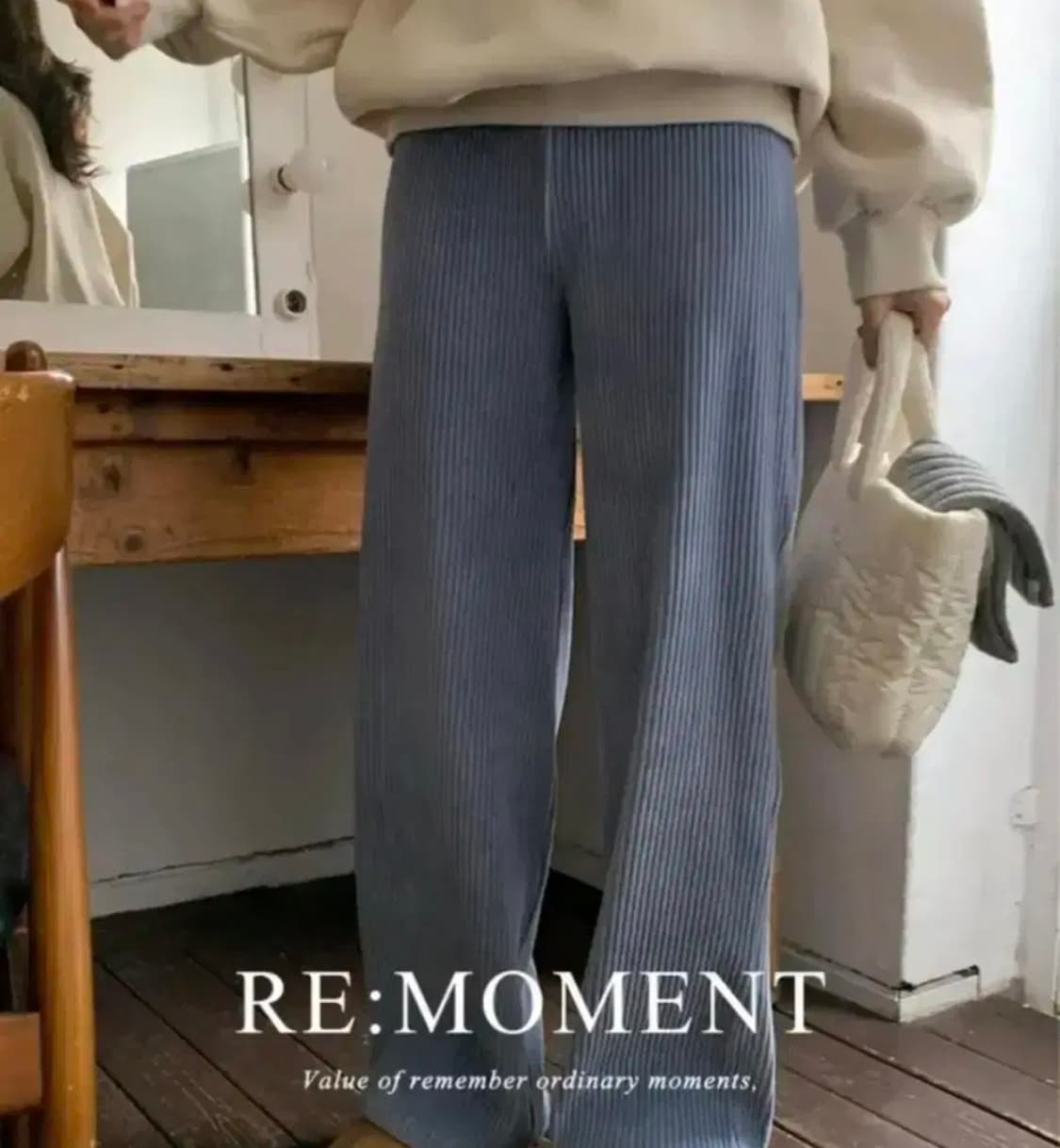 오디너리먼트 벨루어 벨벳 팬츠 소라 상품이미지1