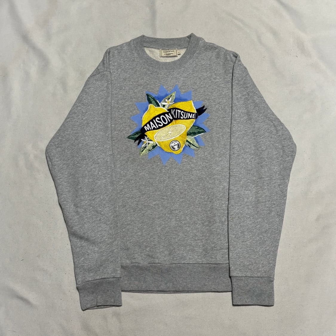 S 메종키츠네 레몬 크루넥 그레이 맨투맨 상품이미지2