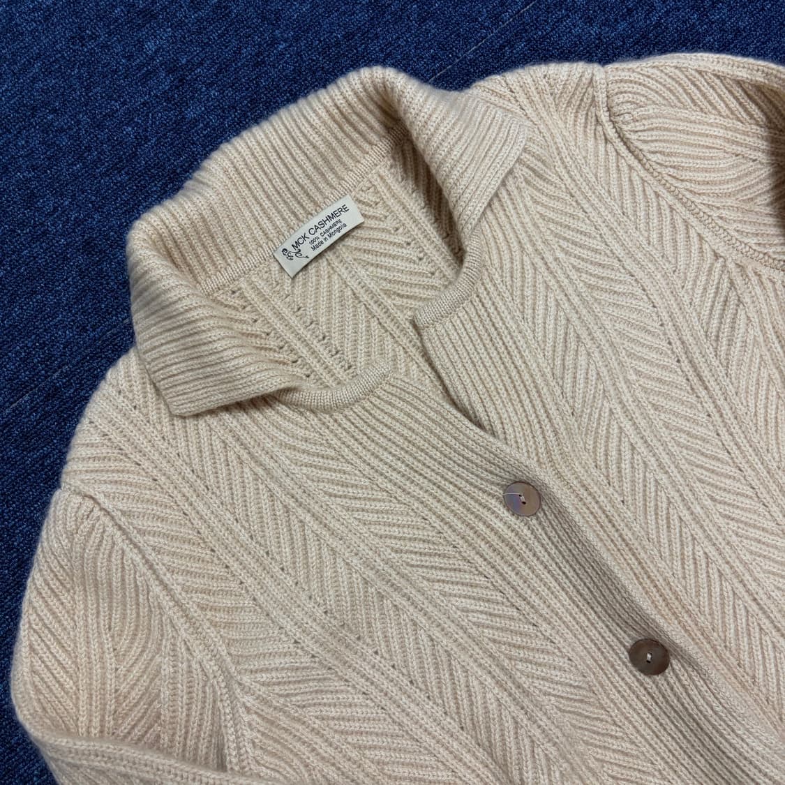 MCK 몽골 캐시미어 100% 니트 가디건 상품이미지3