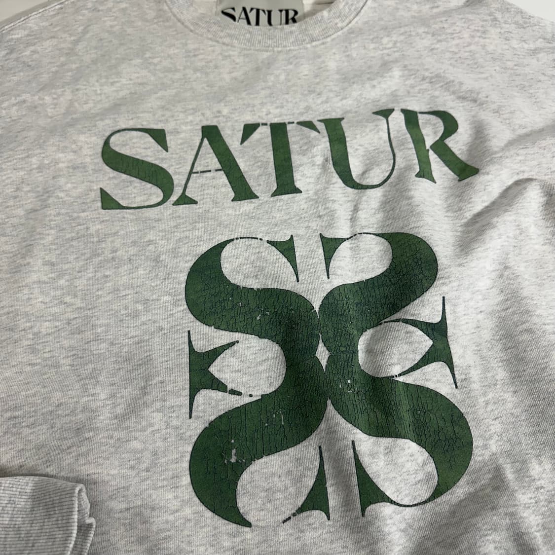 XL 세터 멜란지그레이 오버핏 빅로고 맨투맨 상품이미지1