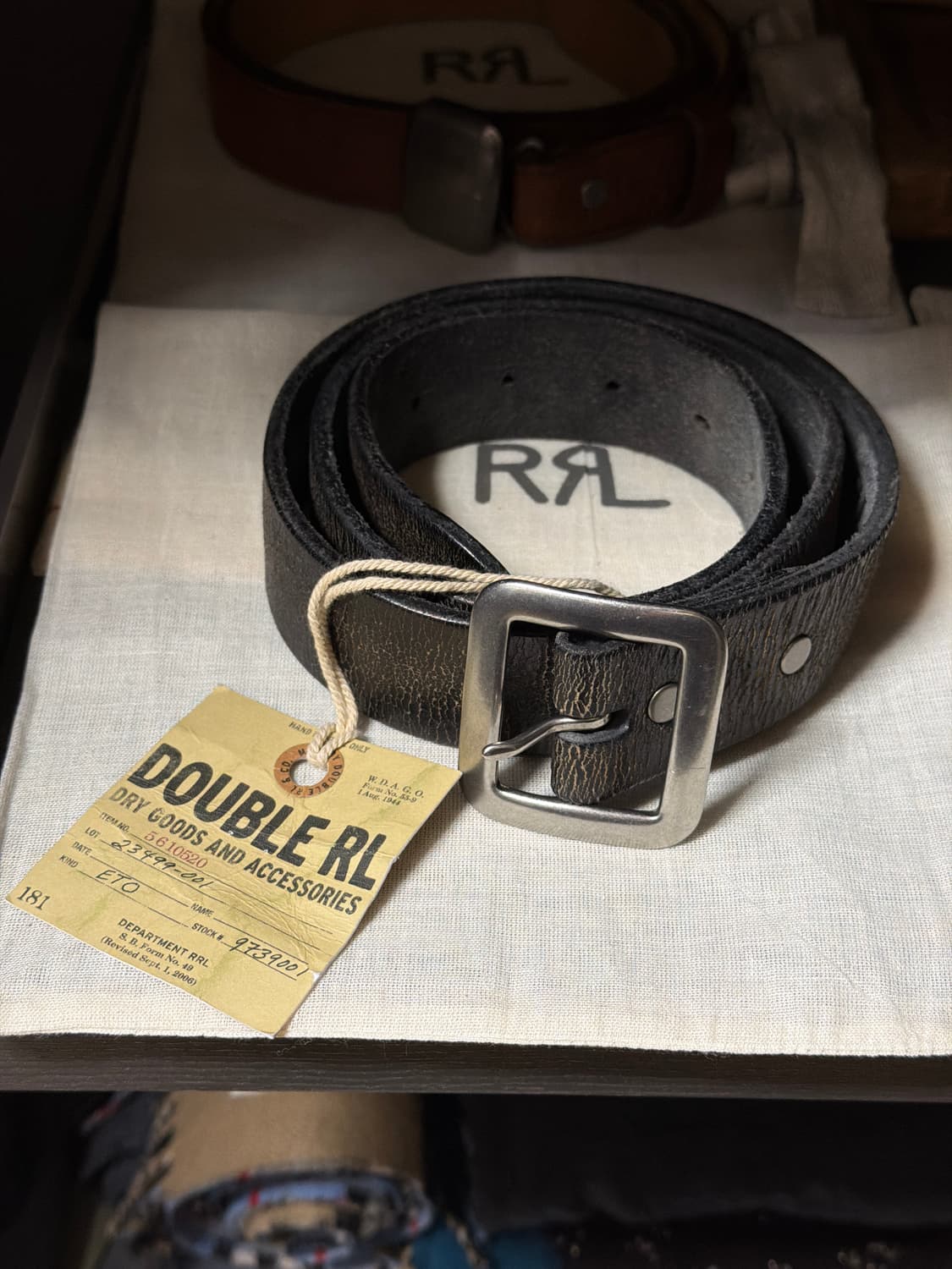 RRL 핸드 버니시 벨트 32사이즈 상품이미지1