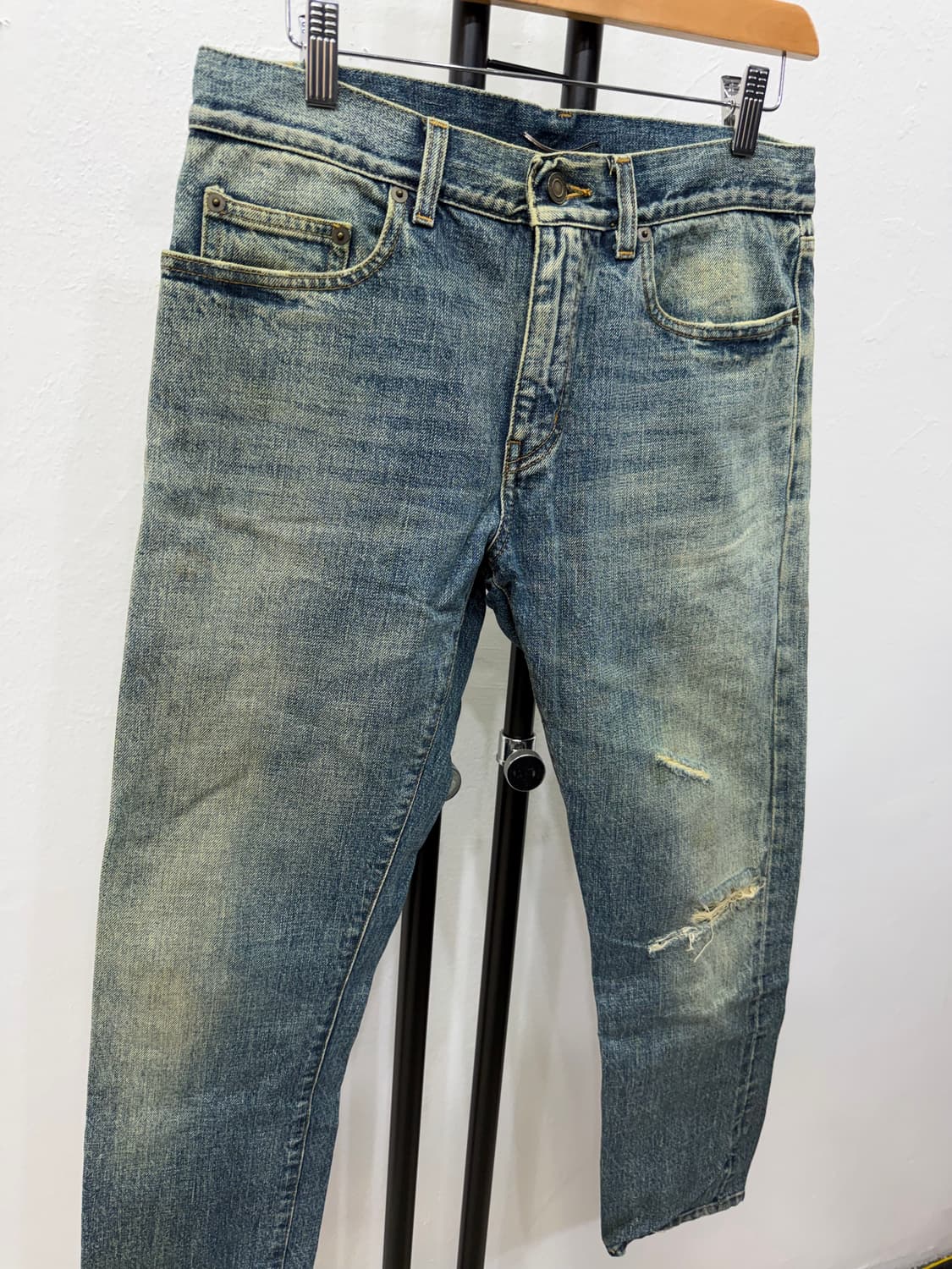 정품) 생로랑 남성 데미지 워싱 데님 청바지 30 상품이미지2