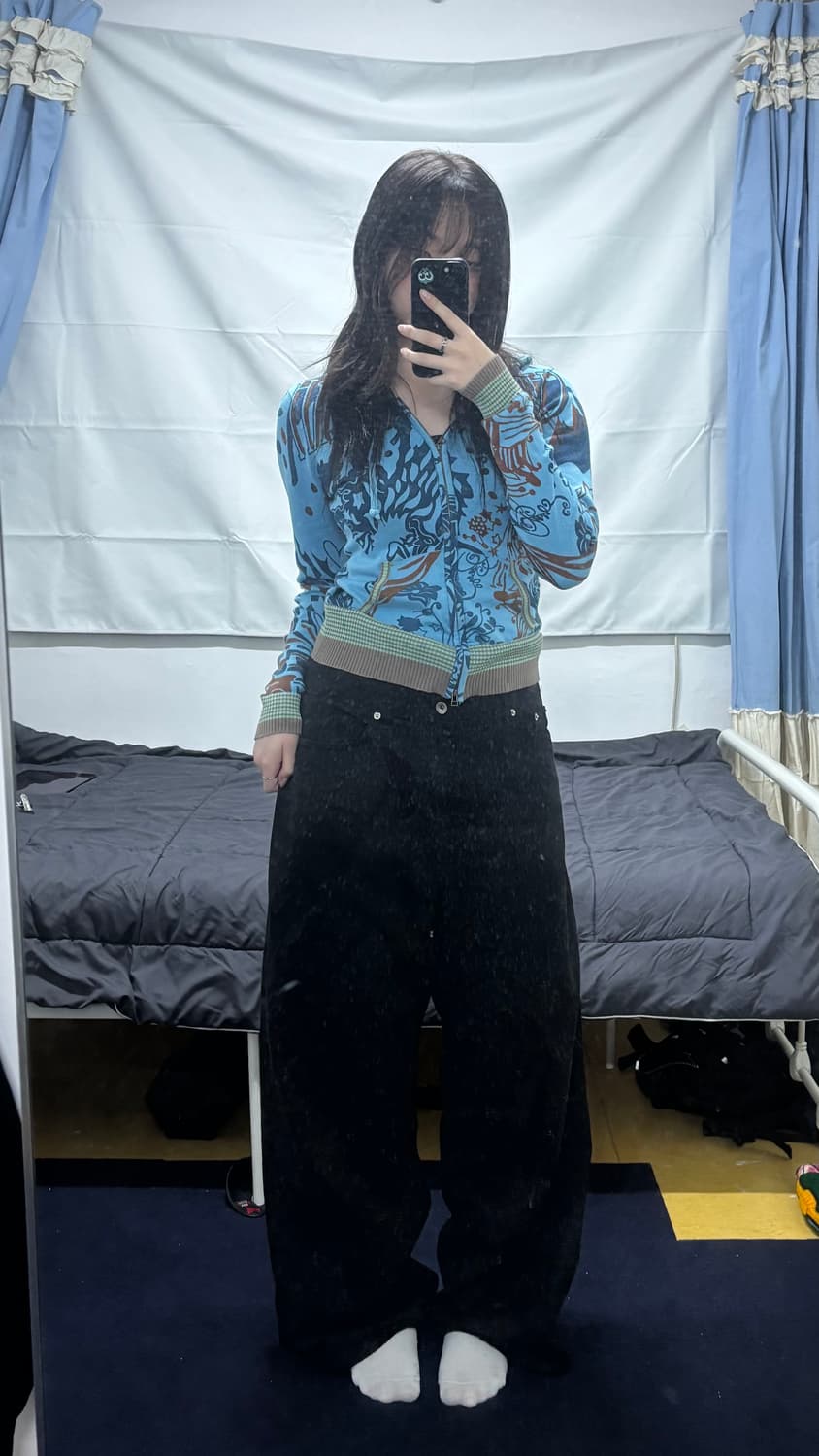 오일릴리 패턴 후드집업 상품이미지1