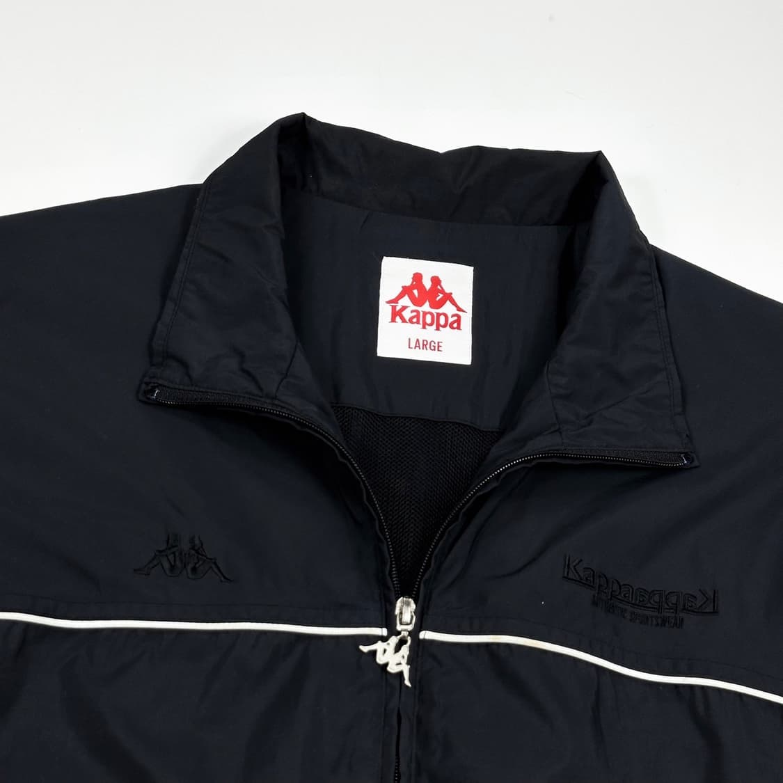 카파 블랙 나일론 자수 바람막이 자켓 (L) 상품이미지3