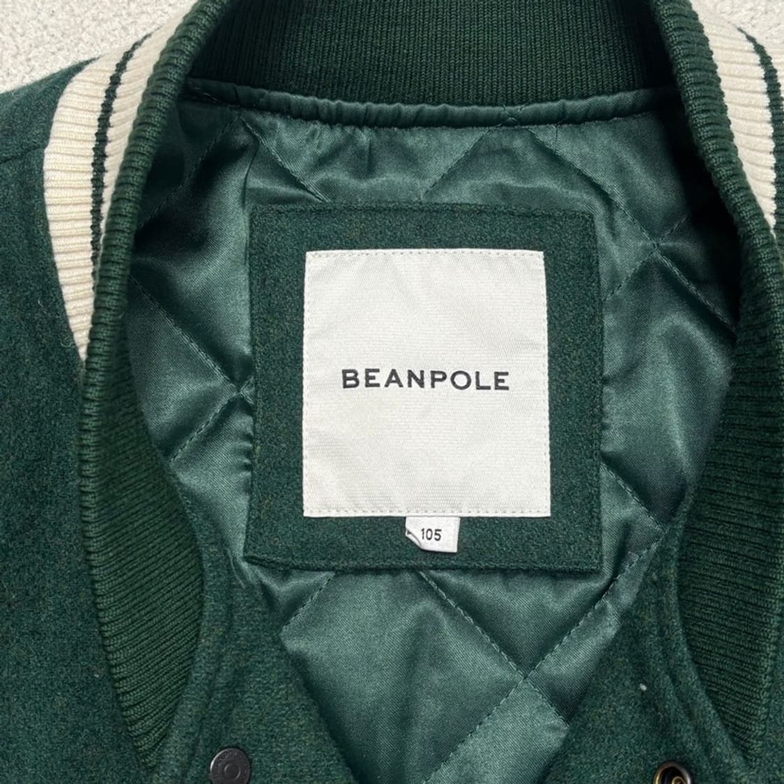 BEANPOLE 스타디움 레더점퍼 그린 105 상품이미지4