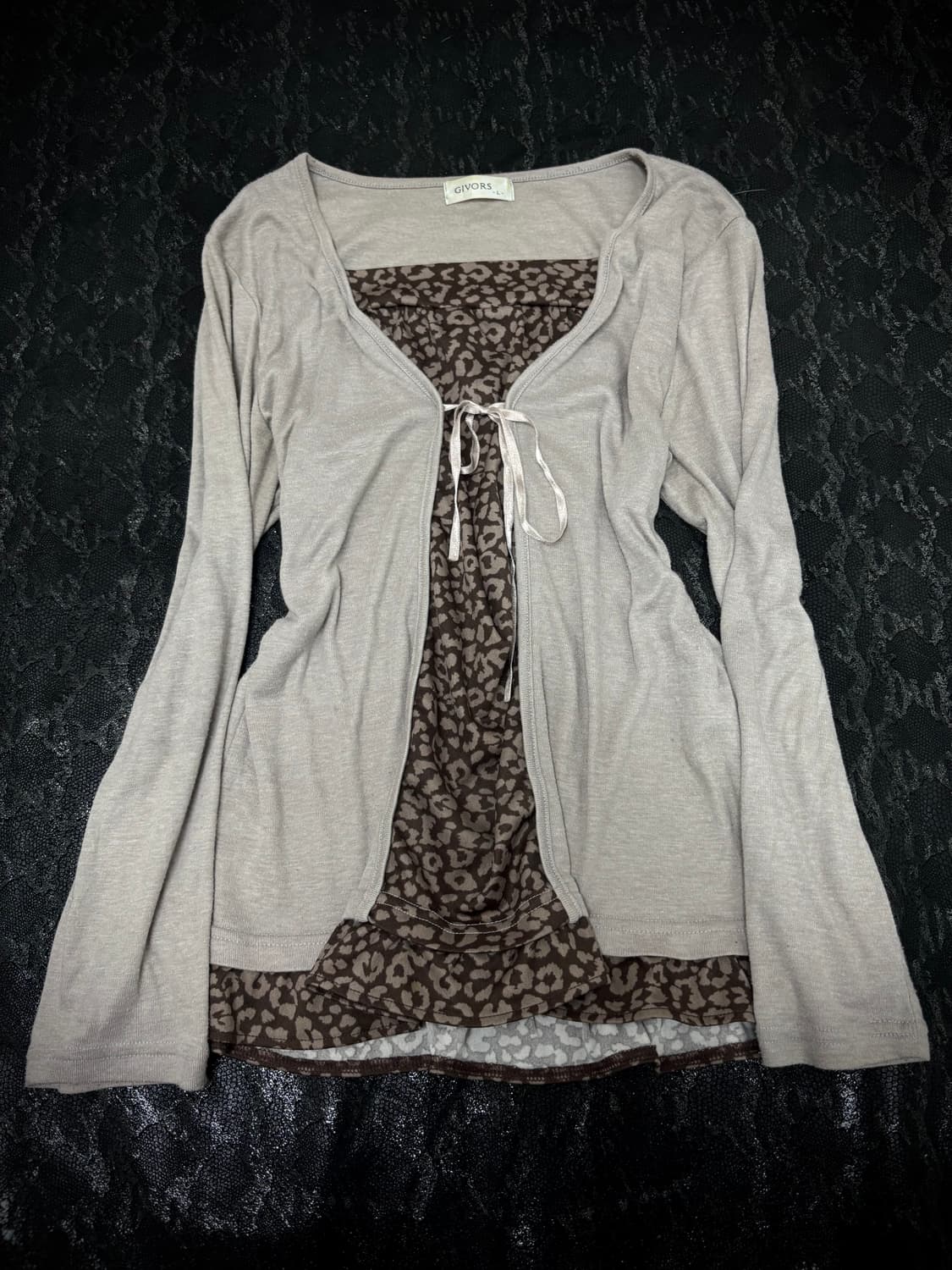 “Vintage”Brown Leopard Layered Sleeve 상품이미지5
