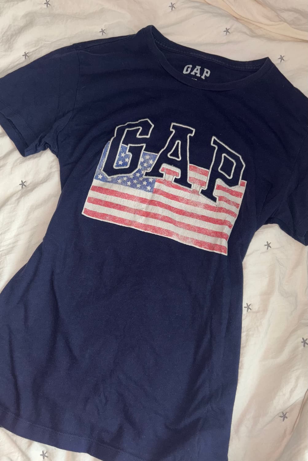 Gap 갭 성조기 네이비 슬림핏 반팔 상품이미지1