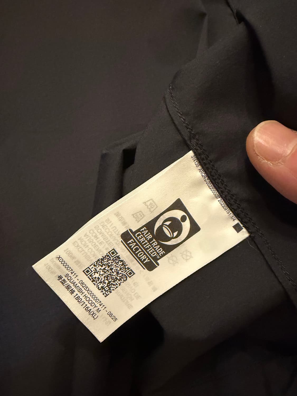 아크테릭스 스쿼미시 후디 블랙 xl 상품이미지4