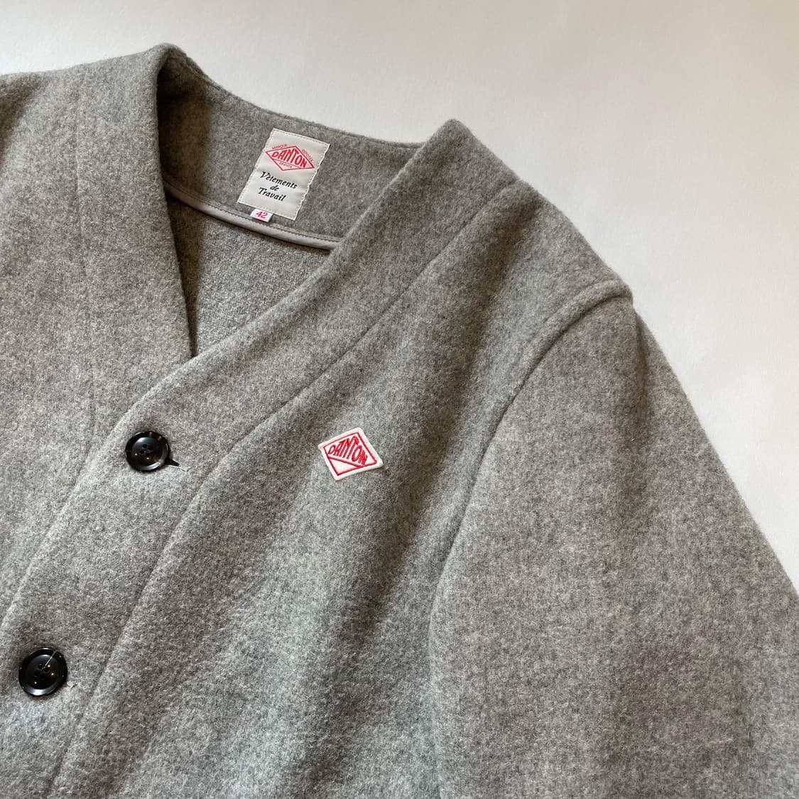 단톤 노카라 울 자켓 상품이미지4